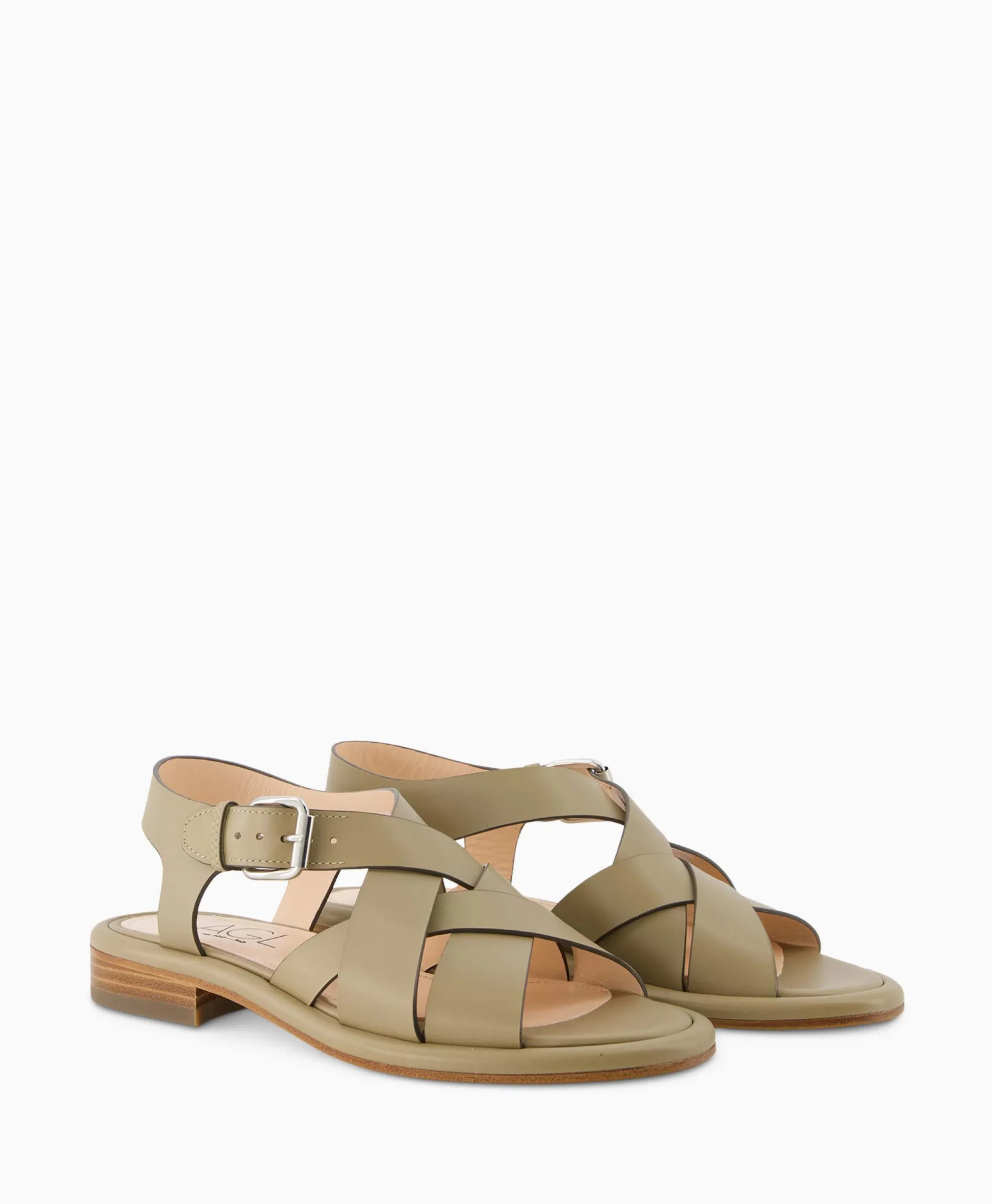 New Sandaal Zonder Hak Alison Multi Khaki Dames Sandalen
