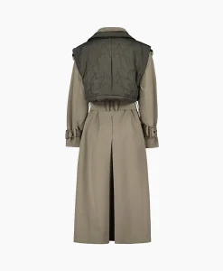 Outlet Trenchcoat Body Warmer Trench Khaki Dames Jassen