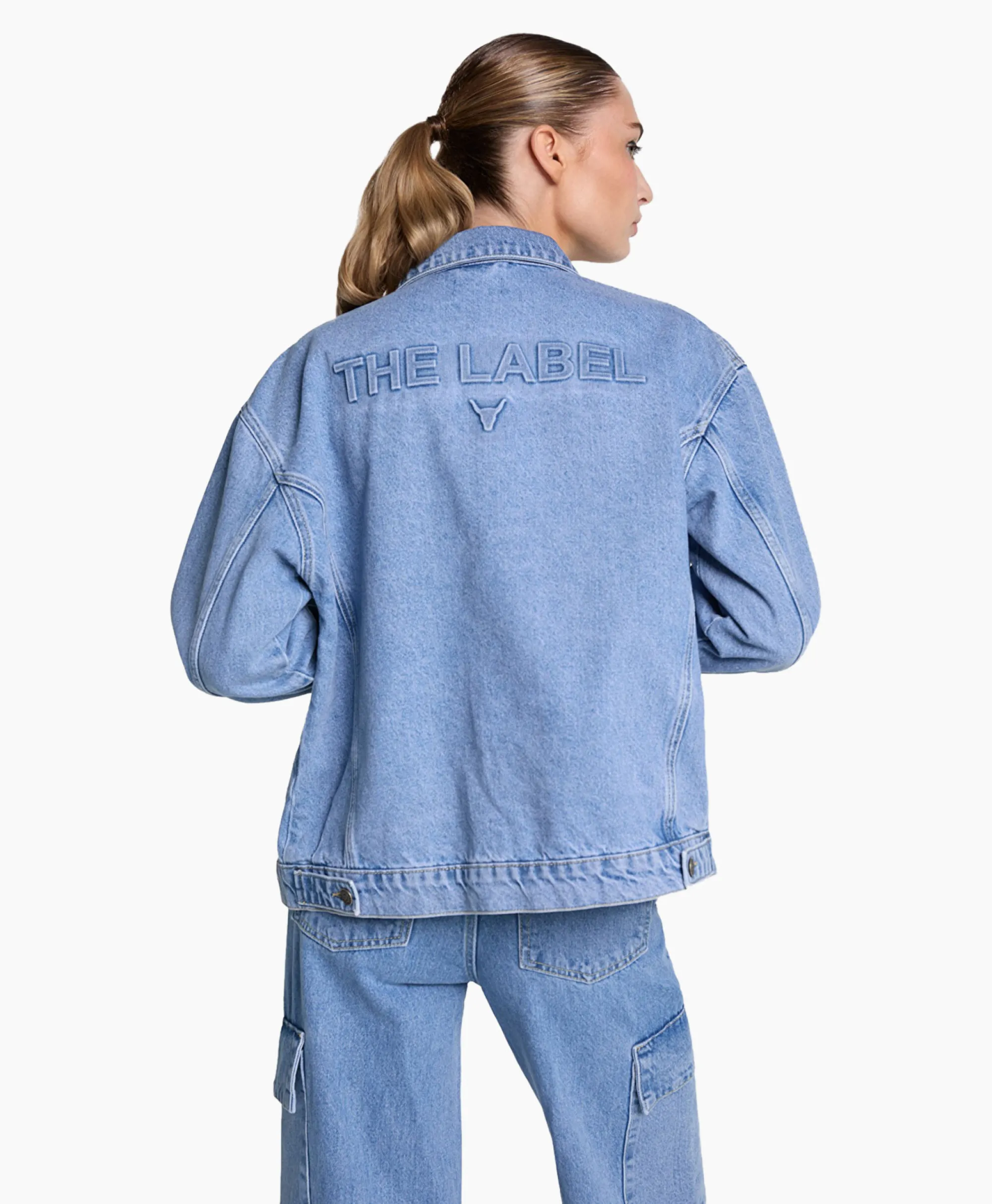 Best Jack Woven Denim Blauw Dames Jassen