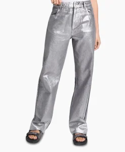Sale Jeans Woven Silver Denim Zilver Dames Broeken