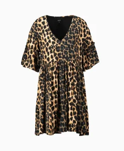Discount Jurk Ladies Woven Animal Dress Print + 2 Kleurig Dames Bruiloftskleding