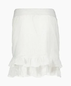 Sale Minirok Knitted Jersey Broderie Skirt Off White Dames Rokken