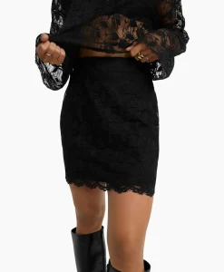 Online Minirok Ladies Woven Lace Mini Zwart Dames Rokken