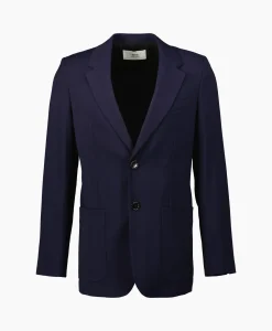 New Jack Two Buttons Wool Viscose Twill Donker Blauw Heren Jassen