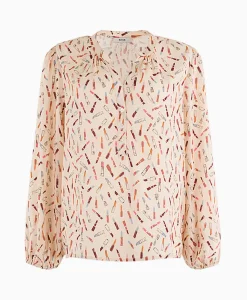 Sale Blouse 74A05-03220A Rood Dames Blouses