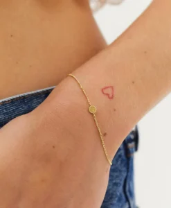 Best Armband Smiley Bracelet Silver Goldplated Goud Dames Sieraden