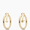 Anna+nina Oorbellen Love Story Hoop Earrings Silver Goldplat Goud*Dames Sieraden