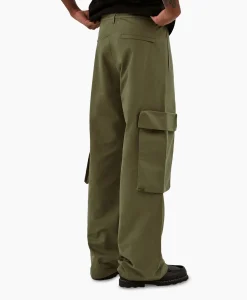 Discount Broek Oversize 3D Pocket Donker Groen Heren Broeken