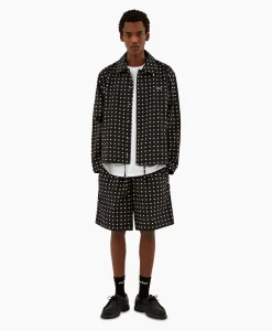 Jack Coach Heart Print Zwart Heren Jassen