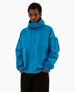 New Jack Tech Round Pockets Blauw Heren Jassen