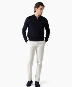 Online Pullover Buttonless Polo L Donker Blauw Heren Truien