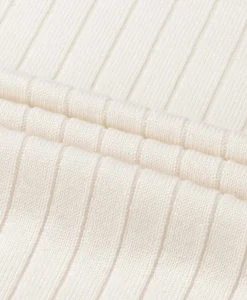 Pullover Rib Zip Polos Ls Ivoor / Naturel Heren Truien