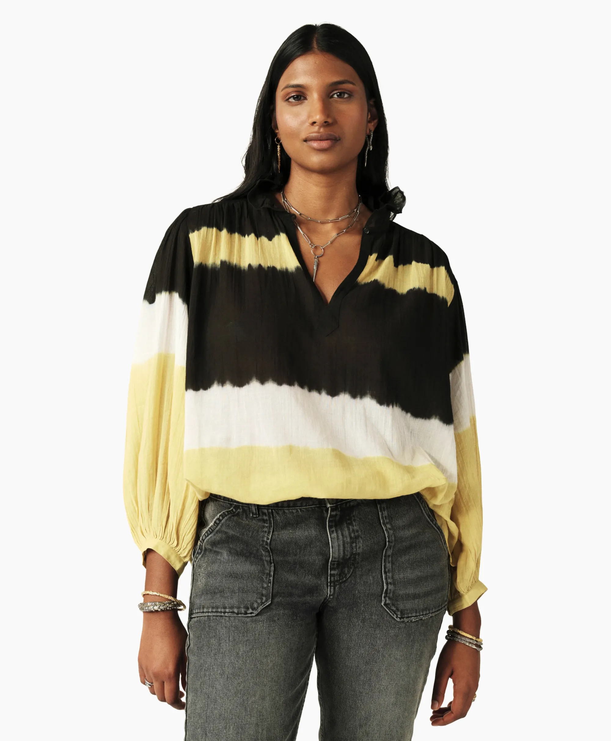 Discount Ba&Sh Blouse Harvey Geel Dames Blouses