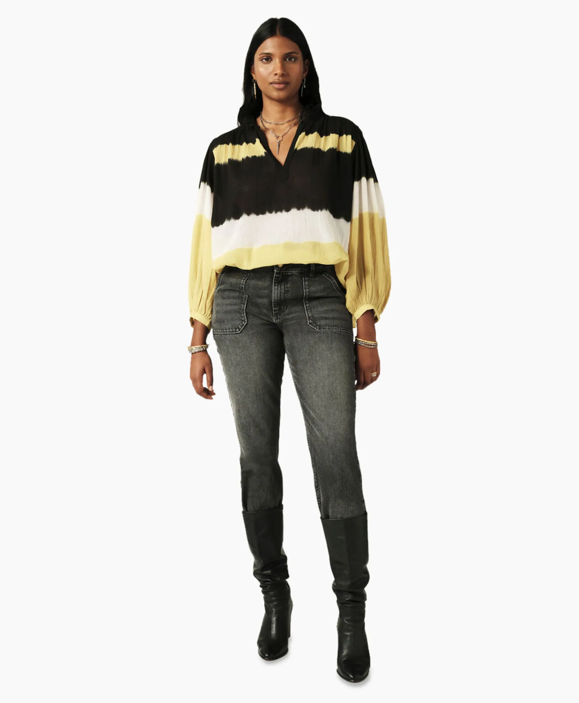 Discount Ba&Sh Blouse Harvey Geel Dames Blouses