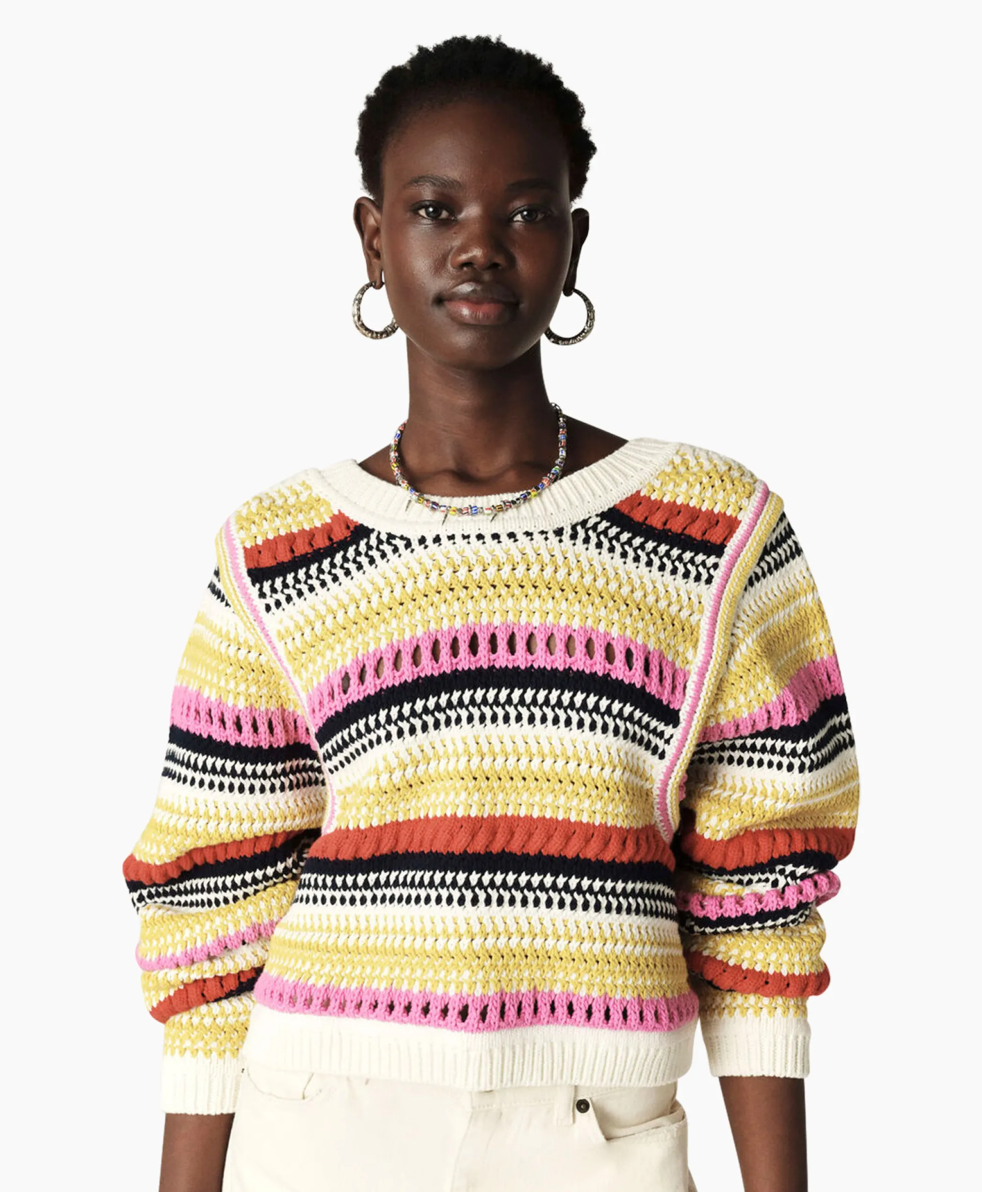 Best Ba&Sh Gebreide Trui Romy Geel Dames Truien