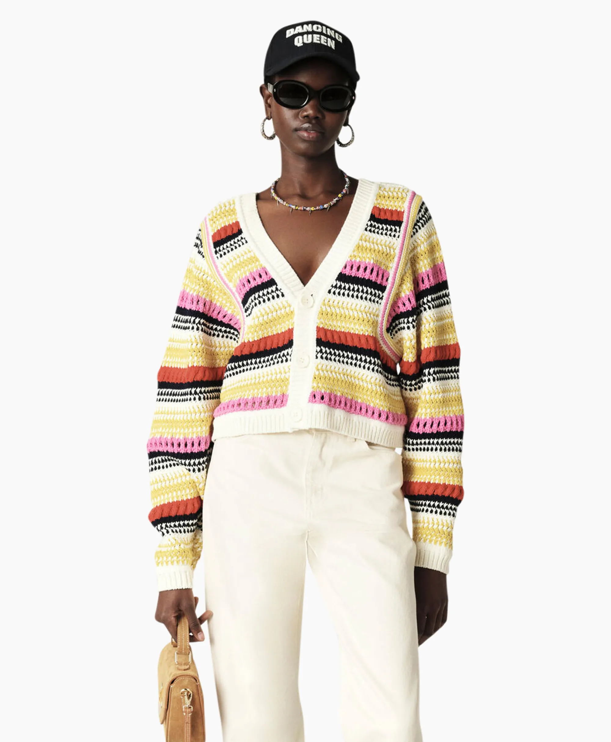 Best Ba&Sh Gebreide Trui Romy Geel Dames Truien