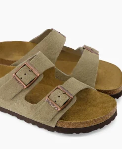 Birkenstock Sandaal Zonder Hak Arizona Sfb Taupe*Dames Sandalen