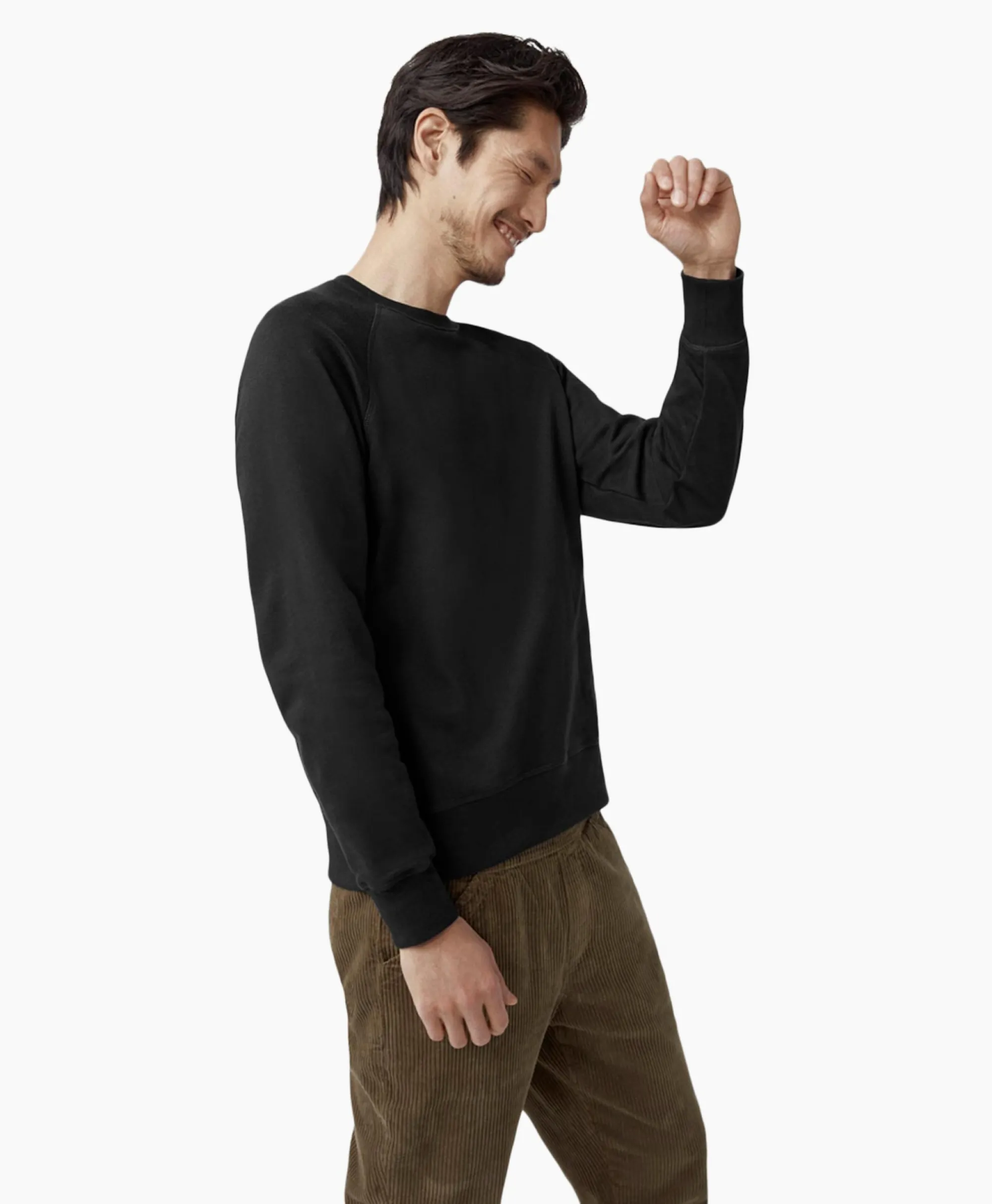 Clearance Sweater Huron Men's Crewneck Zwart Heren Truien