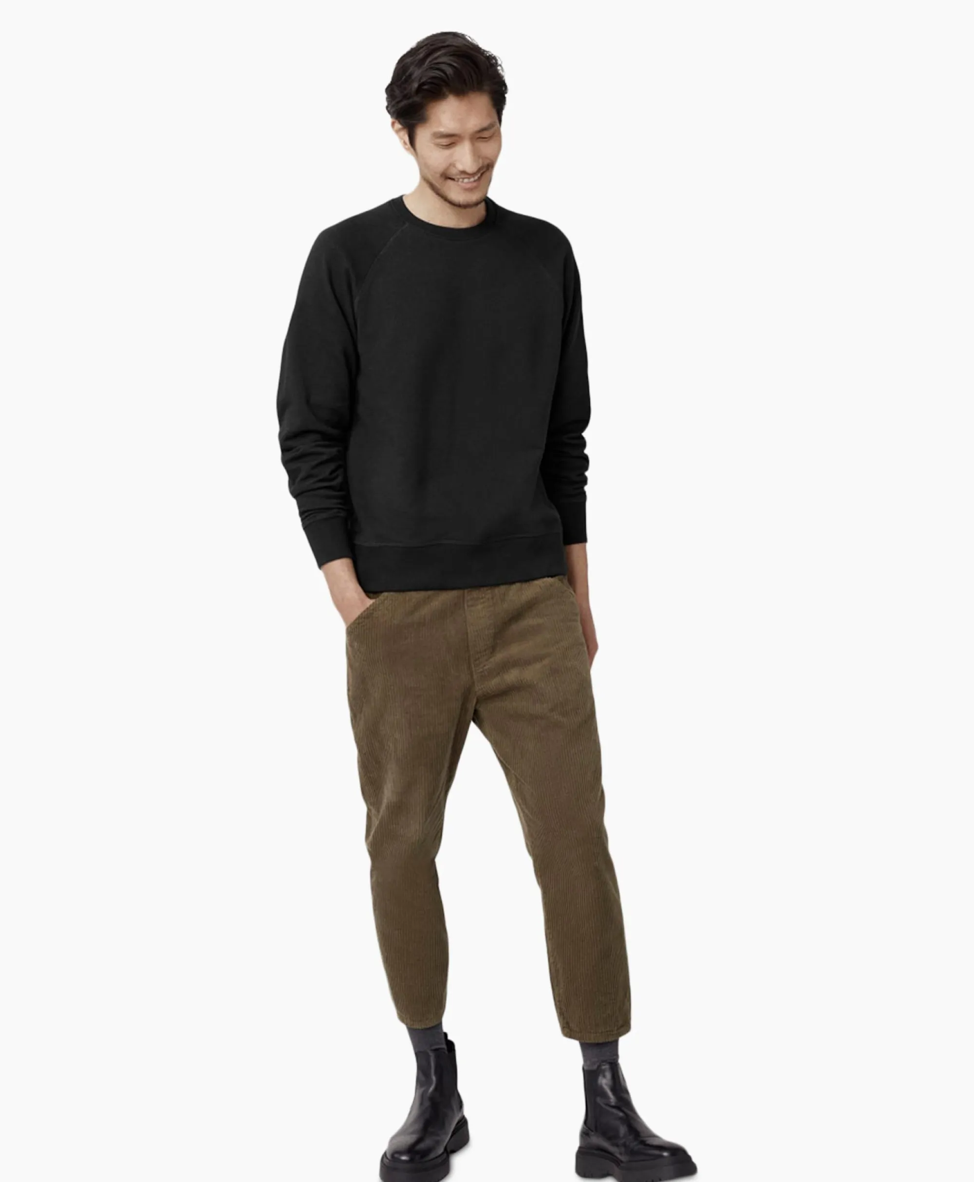 Clearance Sweater Huron Men's Crewneck Zwart Heren Truien