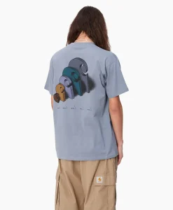 Best T-Shirt Korte Mouw S/S Diagram C Blauw Heren T-Shirts