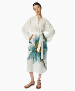 Online Maxi Jurk Daisy Embroidered Blauw Dames Bruiloftskleding