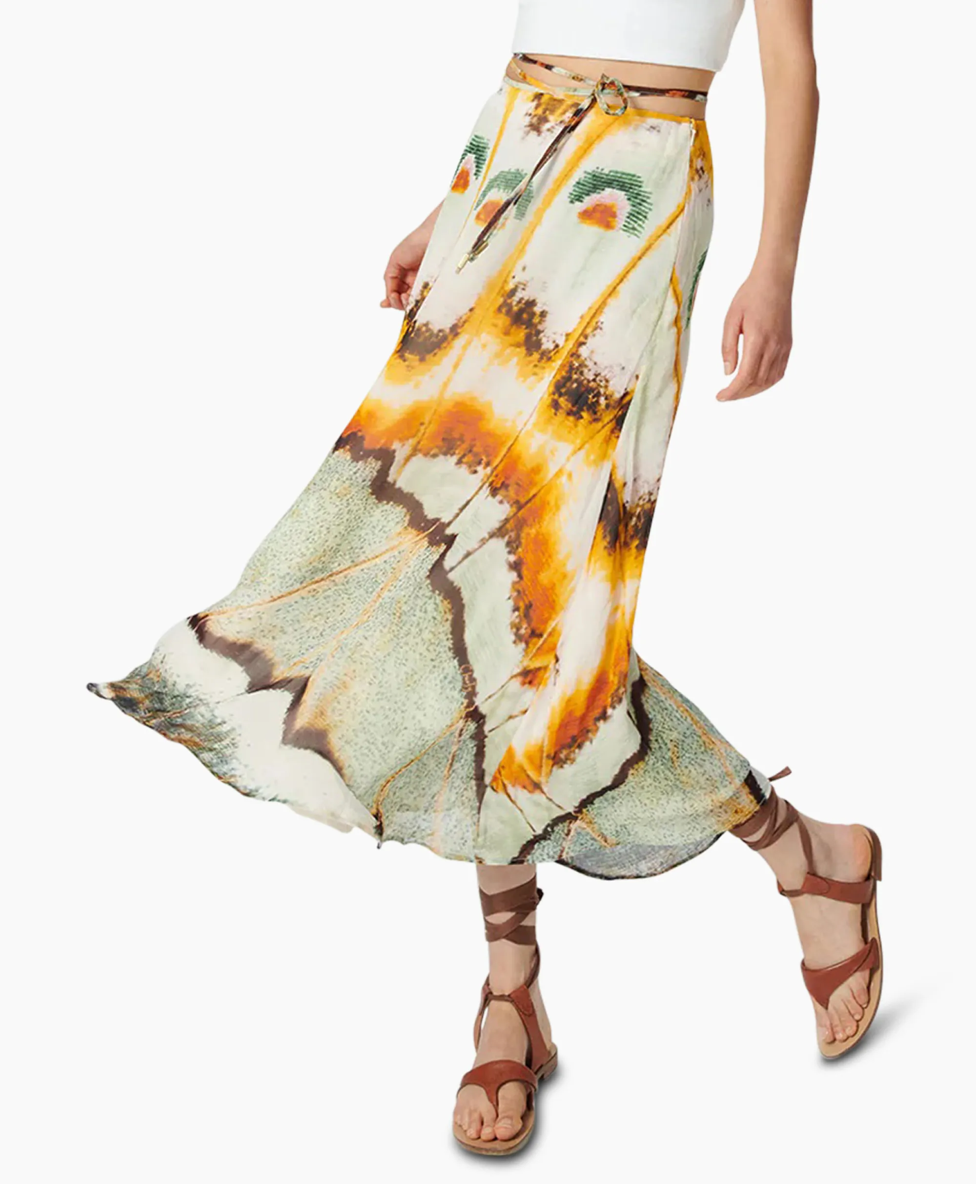 Clearance Maxi Rok Jasmine Geel Dames Rokken