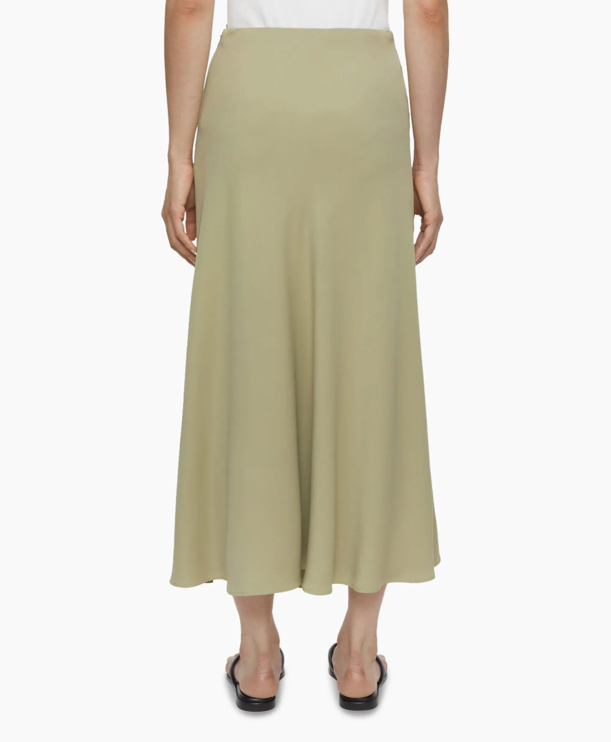 Midi Rok A Shape Skirt Groen Dames Rokken