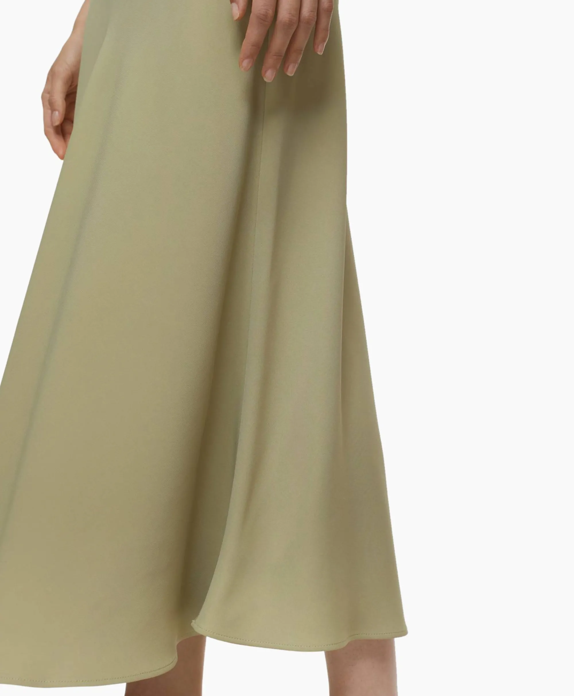 Midi Rok A Shape Skirt Groen Dames Rokken