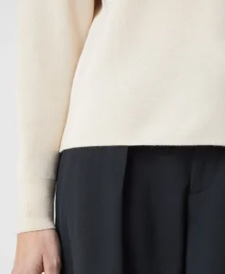 Best Pullover Crew Neck Henley Beige Dames Truien