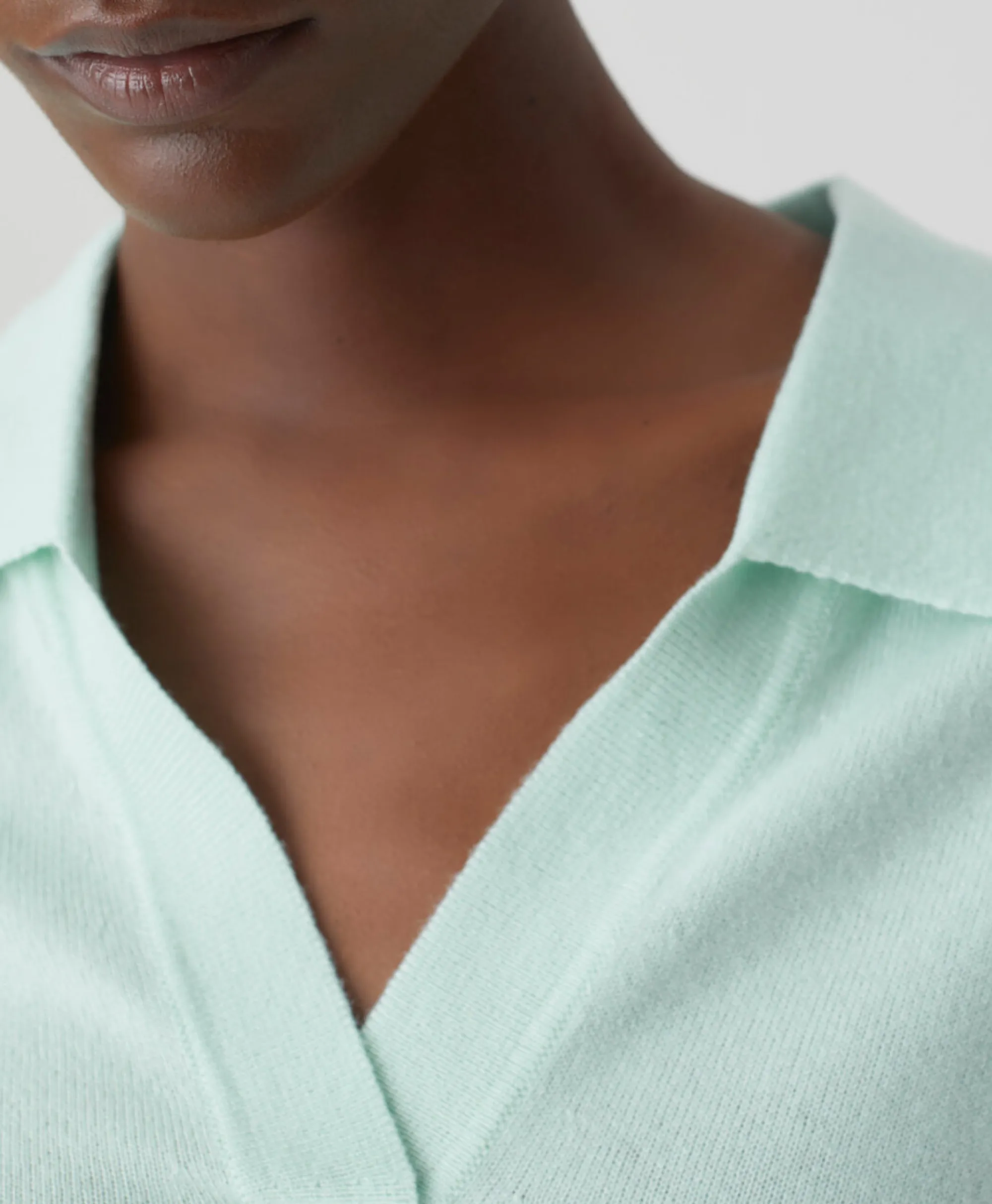 Hot Pullover Polo Longsleeve Groen Dames Truien