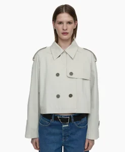 Best Trenchcoat Cropped Ecru Dames Jassen
