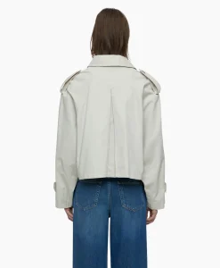 Best Trenchcoat Cropped Ecru Dames Jassen