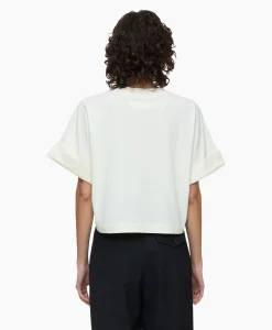 Discount T-Shirt Korte Mouw Turn Up Ecru Dames T-Shirts & Tops