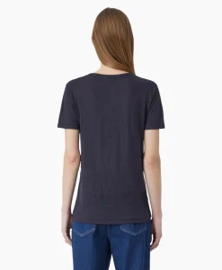 Best T-Shirt Korte Mouw V-Neck Blauw Dames T-Shirts & Tops