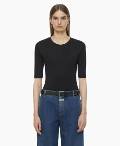 Outlet T-Shirt Korte Mouw Crewneck Short Sleeve Zwart Dames T-Shirts & Tops