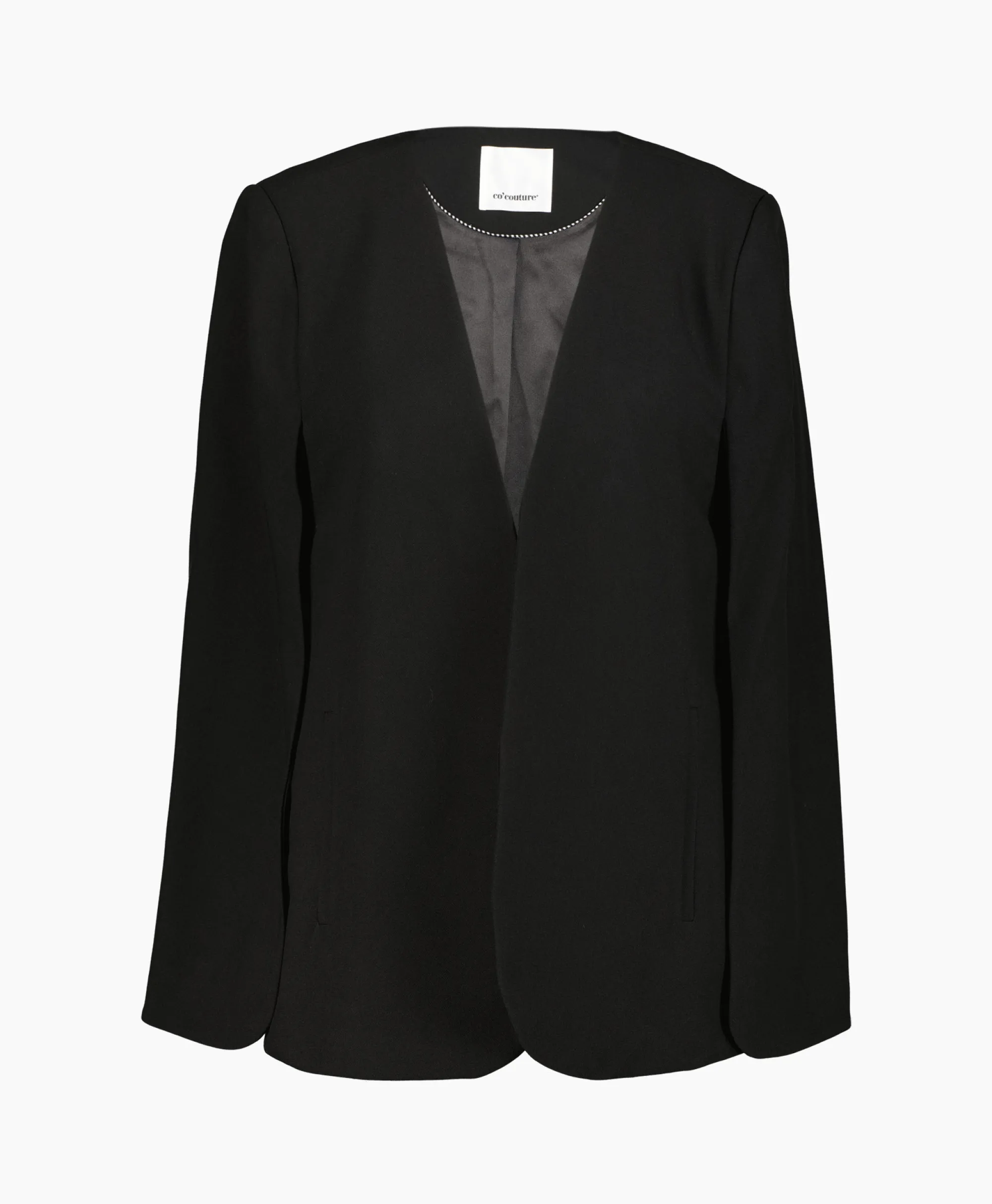 New Co'Couture Blazer Volacc Cape Zwart Dames Blazers