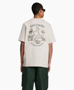 Clearance T-Shirt Korte Mouw Migration Ecru Heren T-Shirts