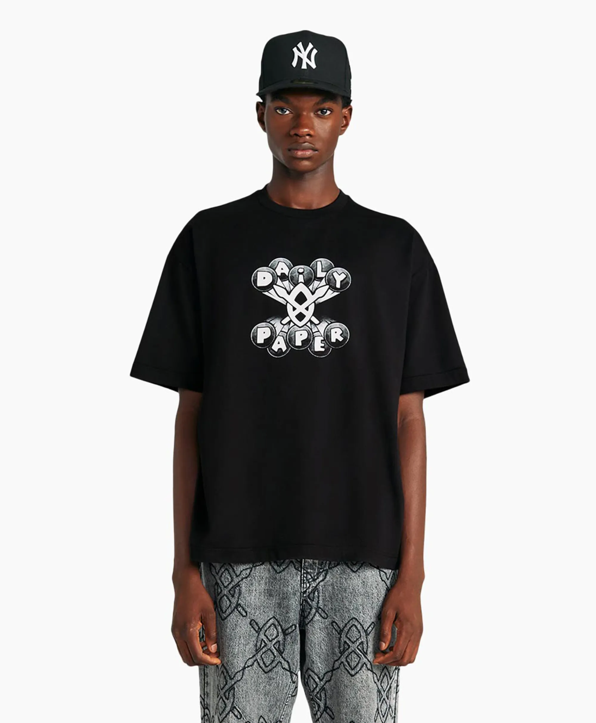 T-Shirt Korte Mouw Omar Zwart Heren T-Shirts