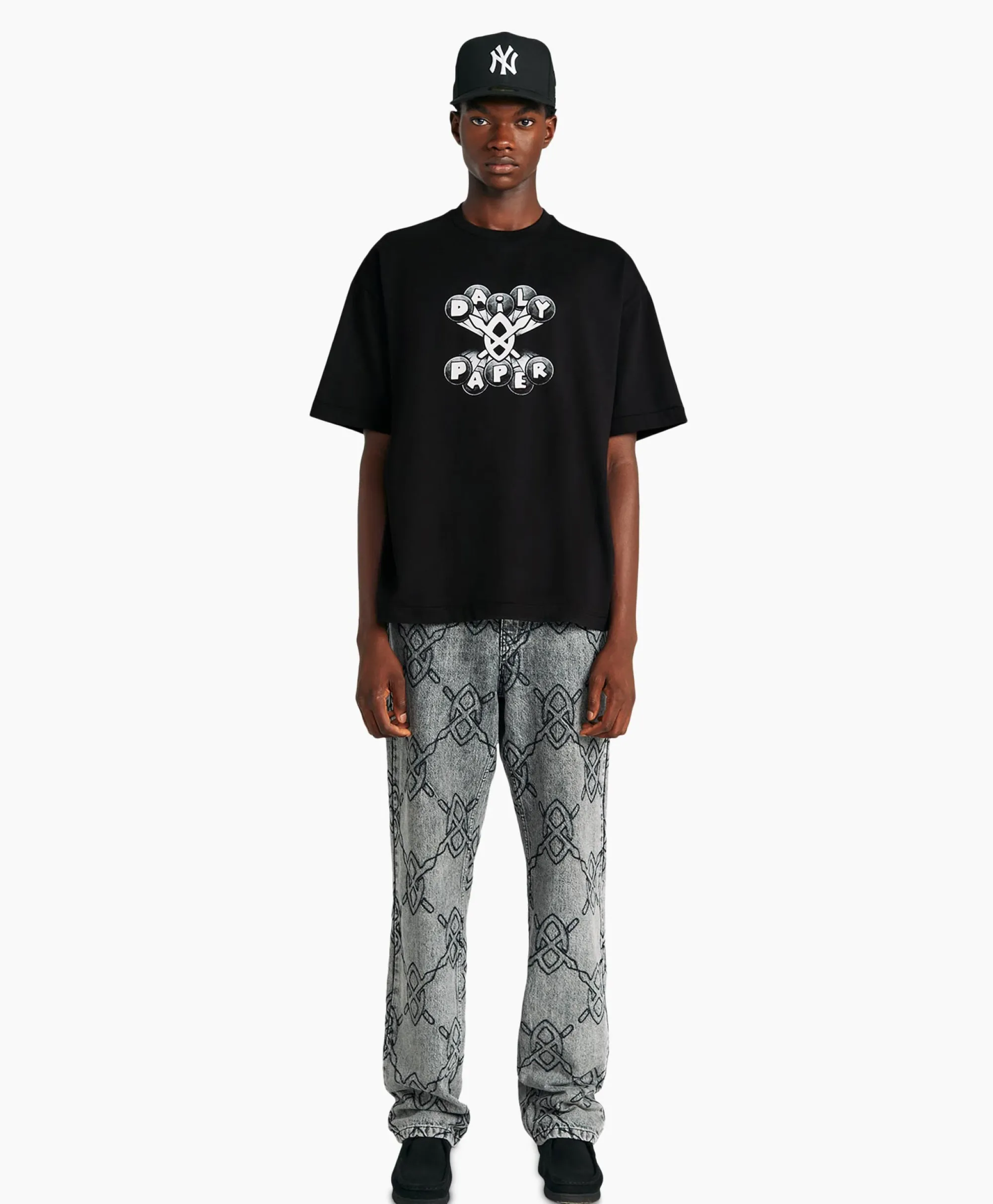 T-Shirt Korte Mouw Omar Zwart Heren T-Shirts