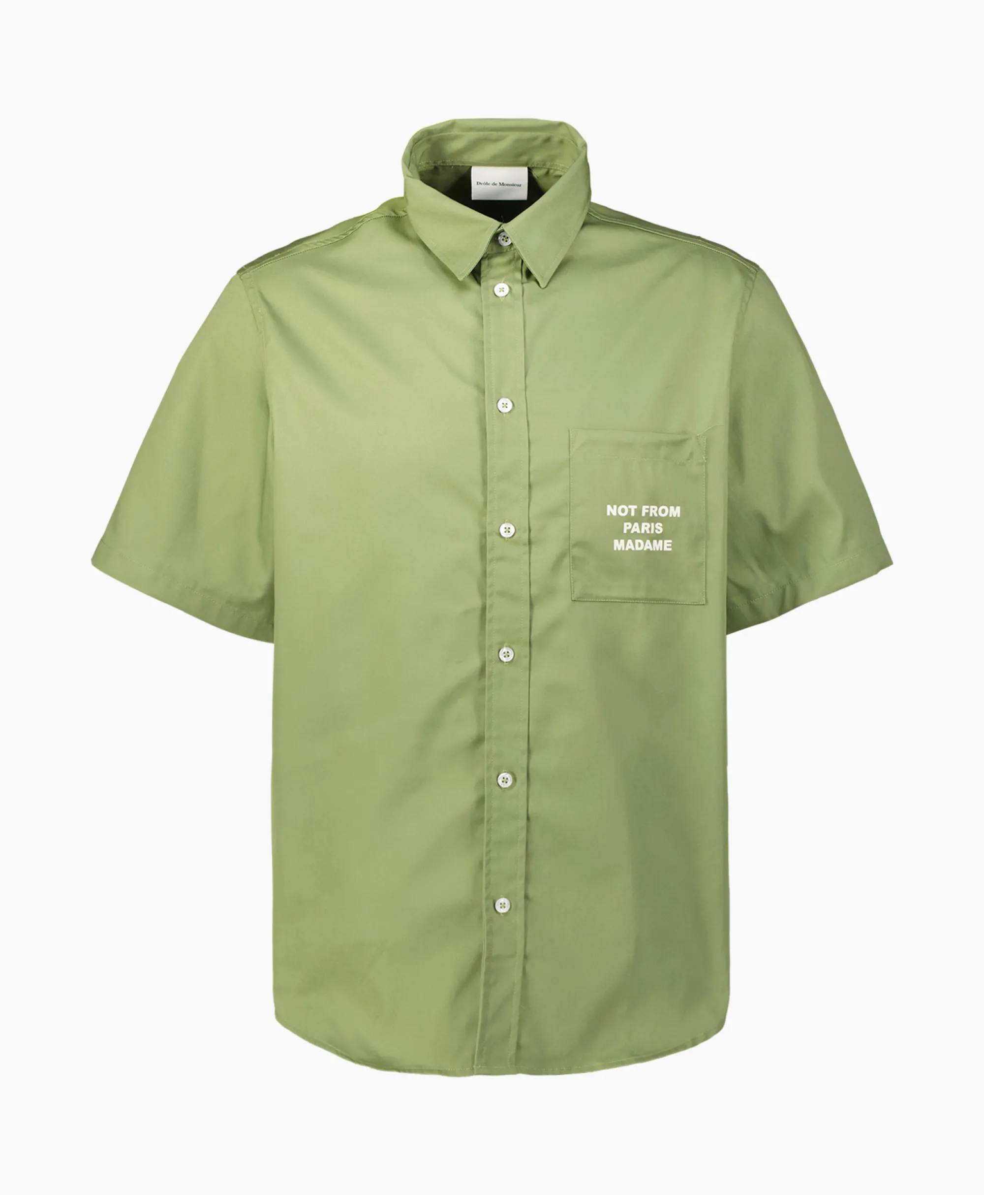 Outlet Overhemd La Chemise Slogan Khaki Heren Overhemden