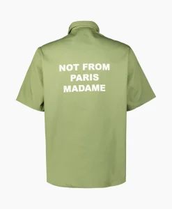 Outlet Overhemd La Chemise Slogan Khaki Heren Overhemden