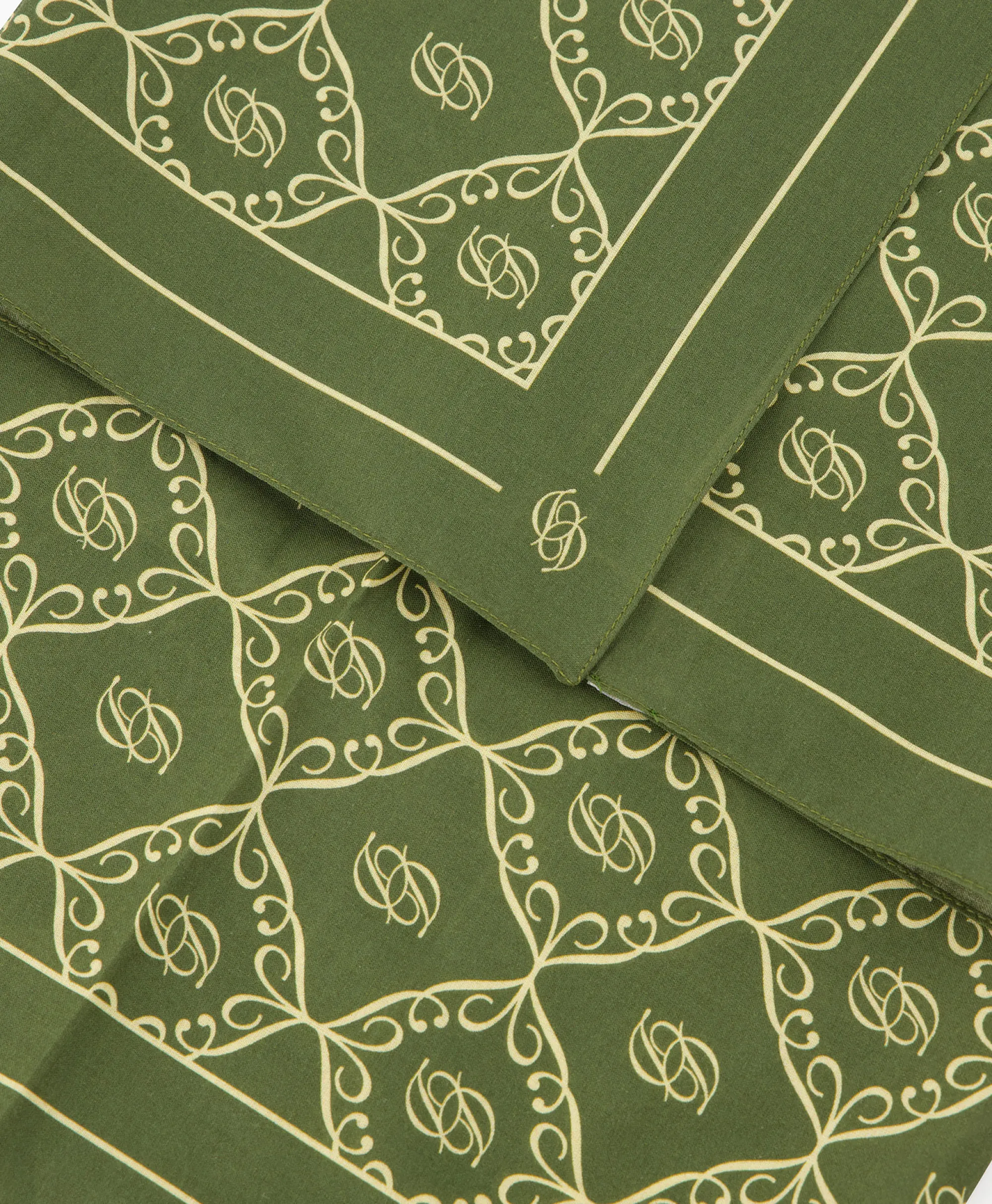 Drole De Monsieur Sjaal La Foulard Monogramme Khaki*Heren Sjaals