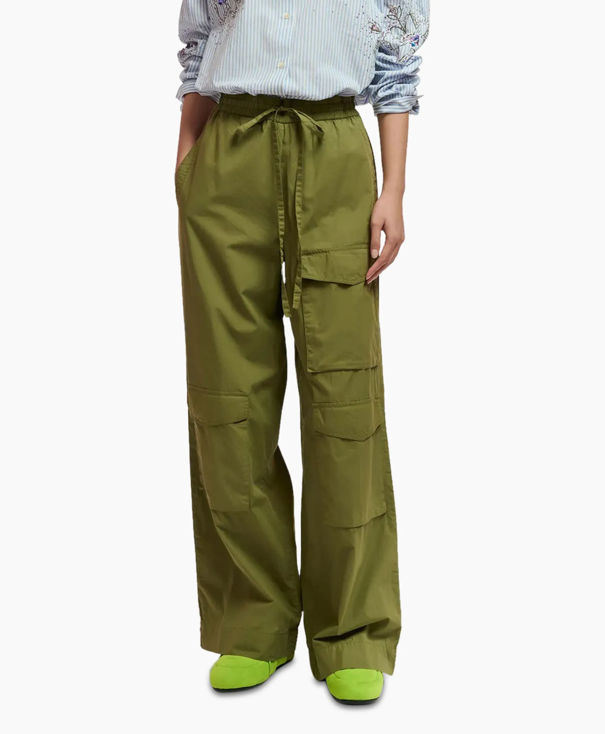 Broek Fopy Olijf Dames Broeken