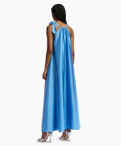 Maxi Jurk Famson Blauw Dames Bruiloftskleding