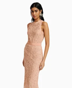 Hot Midi Jurk Emery Pink Dames Bruiloftskleding