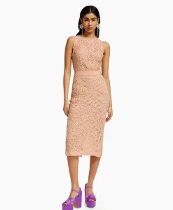 Hot Midi Jurk Emery Pink Dames Bruiloftskleding