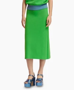 Hot Midi Rok Folder Blauw Dames Rokken