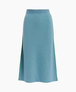 Hot Midi Rok Folder Blauw Dames Rokken