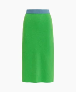 Hot Midi Rok Folder Blauw Dames Rokken