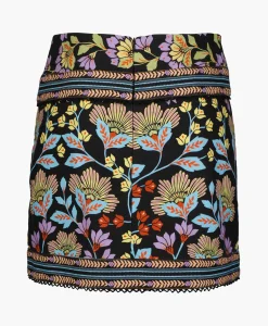 New Minirok Flowery Black Zwart Dames Rokken